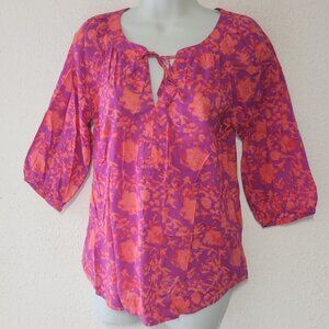 Loft ***stylish Cotton Top, Purple/Pink in size Small